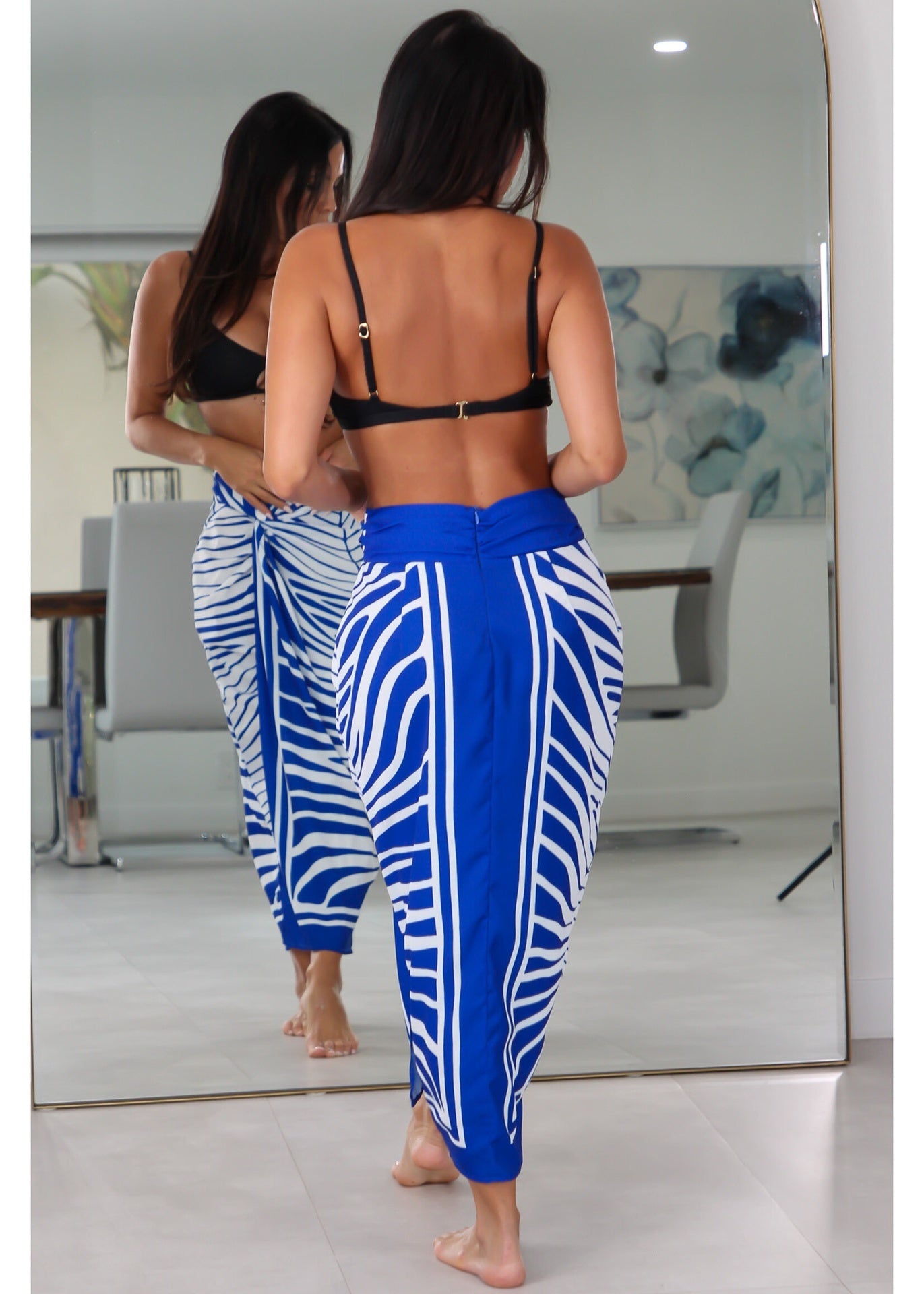 36558B Scarf Printed Midi Skirt