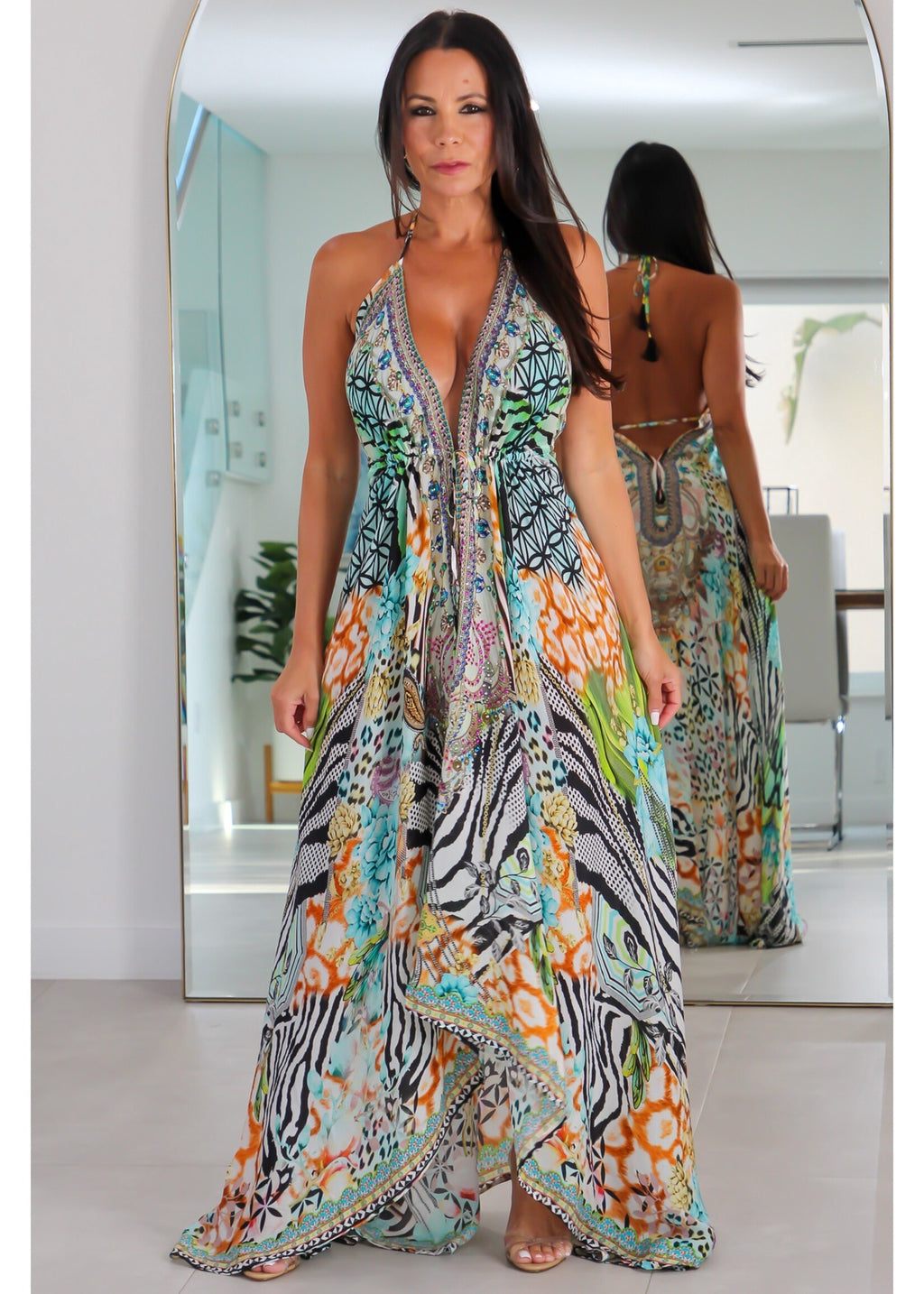 4036 Multi Color Stone Dress