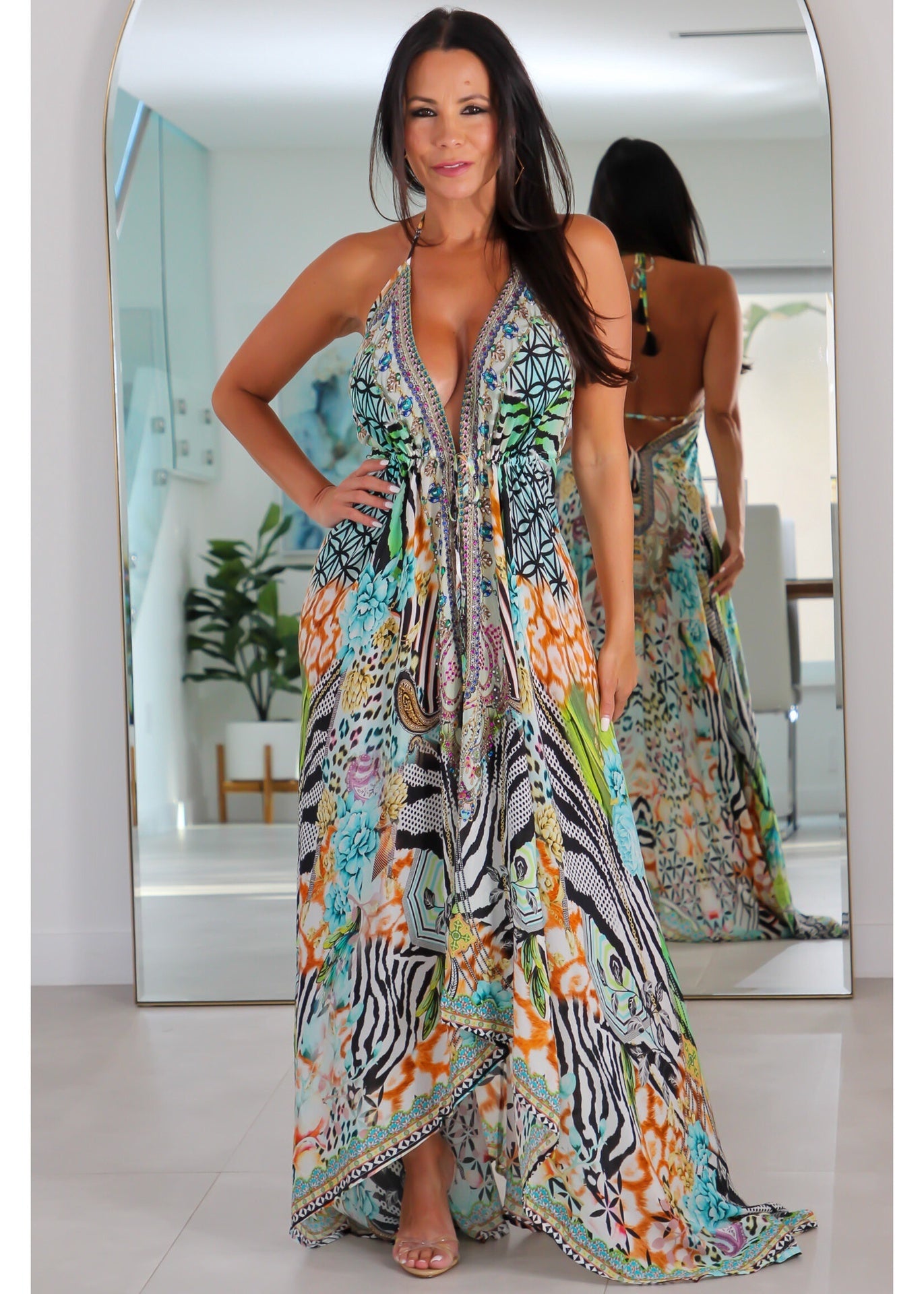 4036 Multi Color Stone Dress