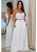 60753 Lace Corset & High Waisted Pant Set