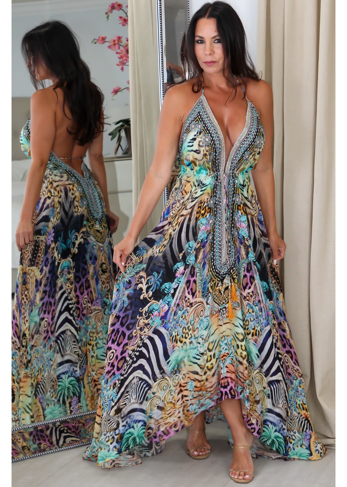 4088 Multi Color Stone Dress