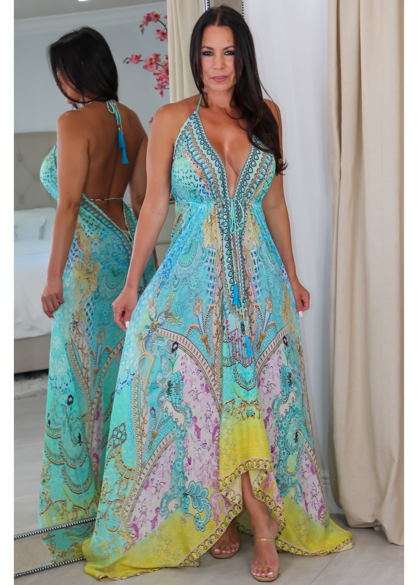 4092 Multi Color Stone Dress