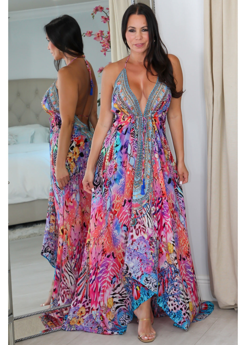 4075 Multi Color Stone Dress