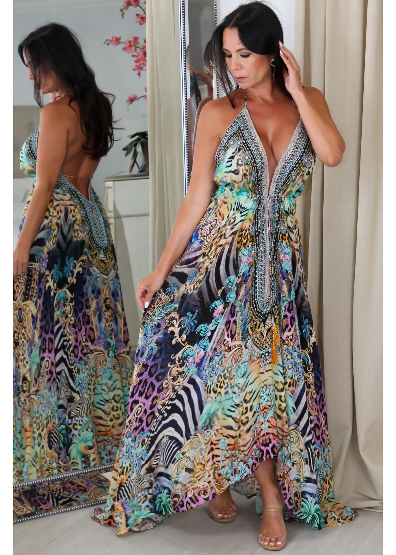 4088 Multi Color Stone Dress