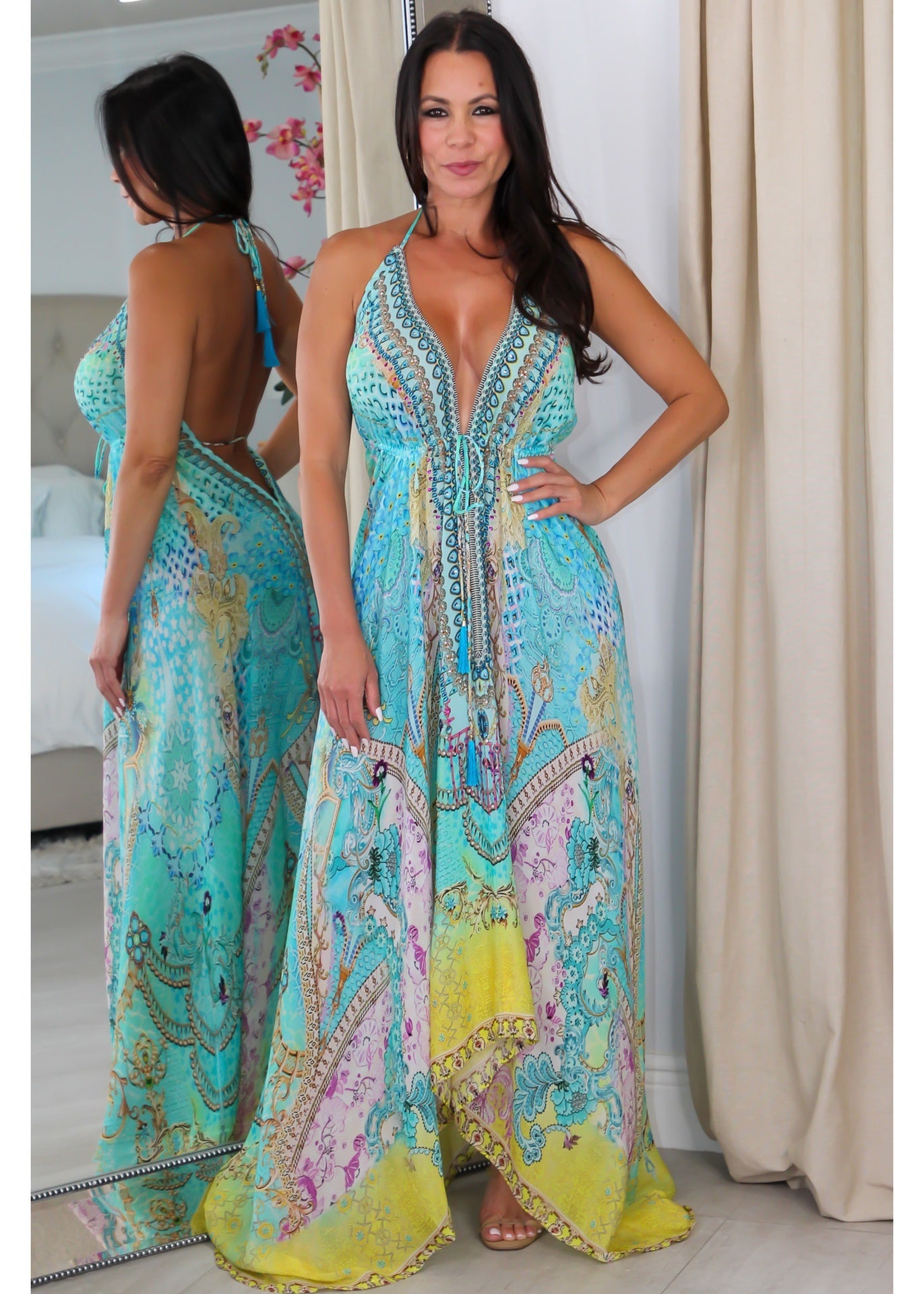 4092 Multi Color Stone Dress