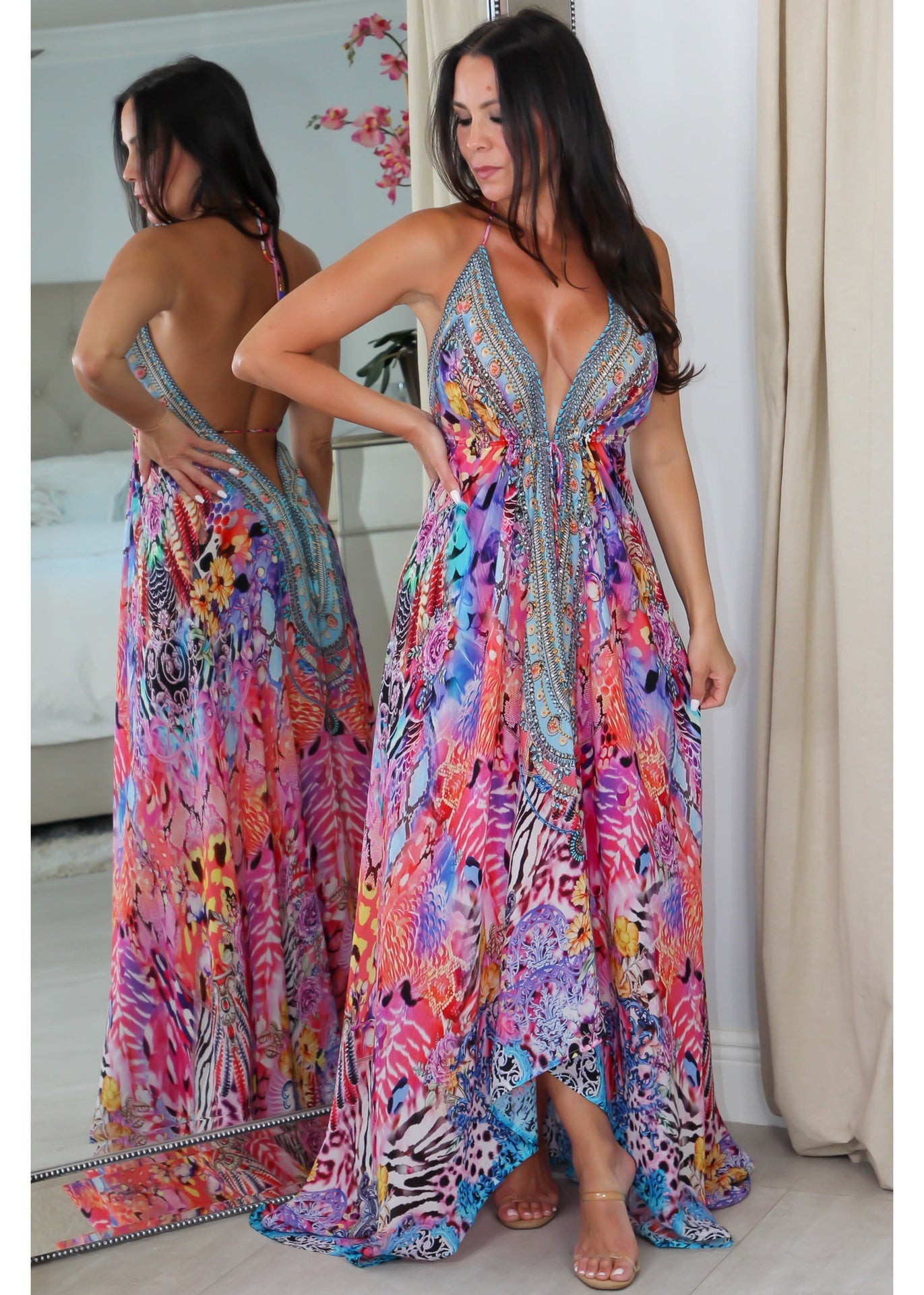 4075 Multi Color Stone Dress