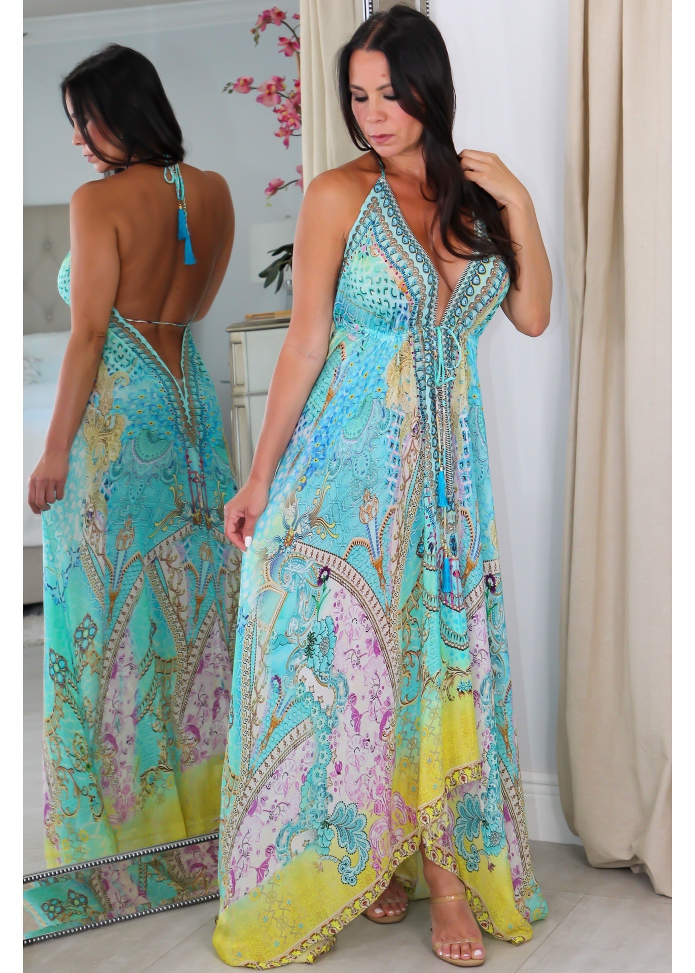 4092 Multi Color Stone Dress