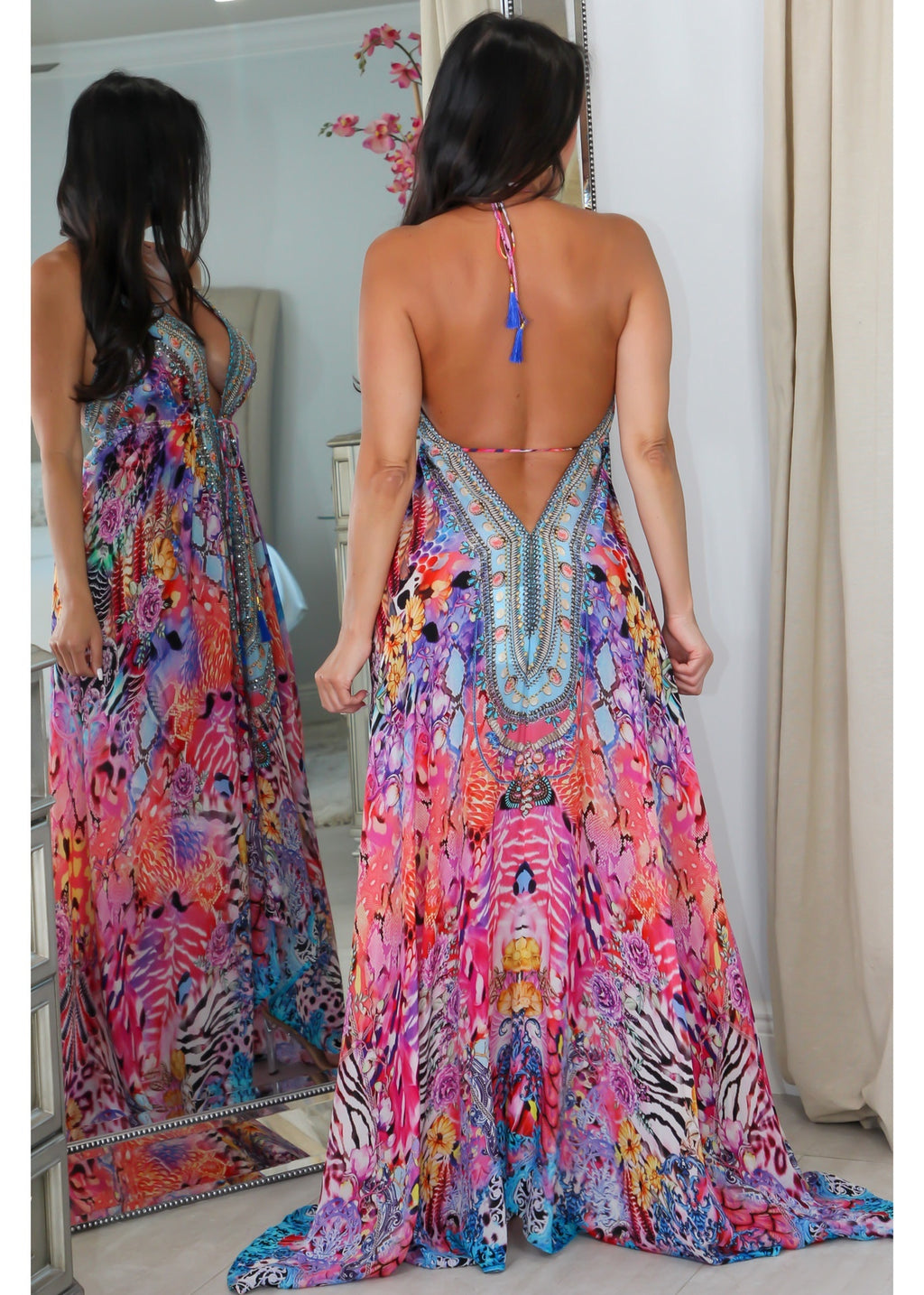 4075 Multi Color Stone Dress