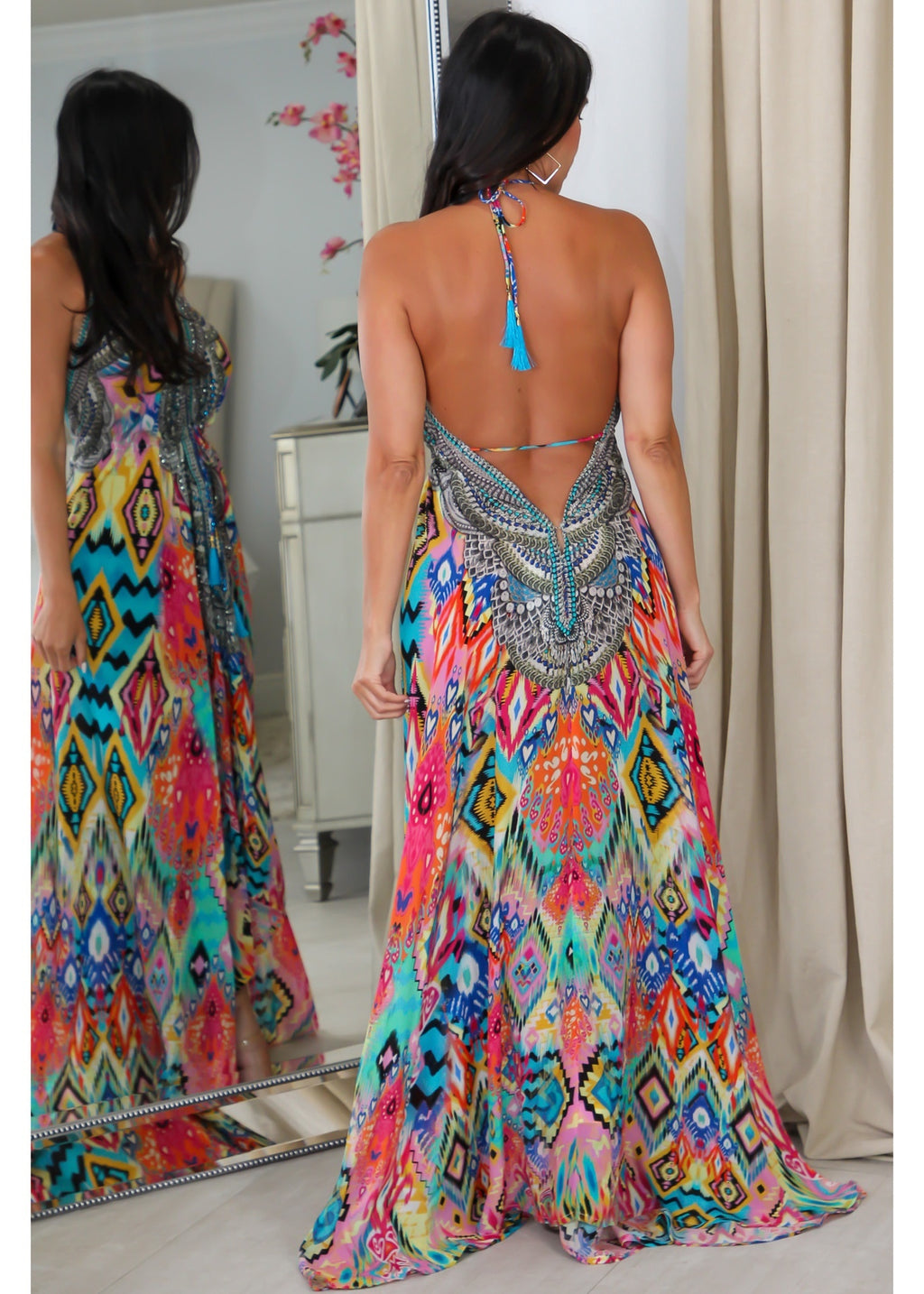 4087 Multi Color Stone Dress