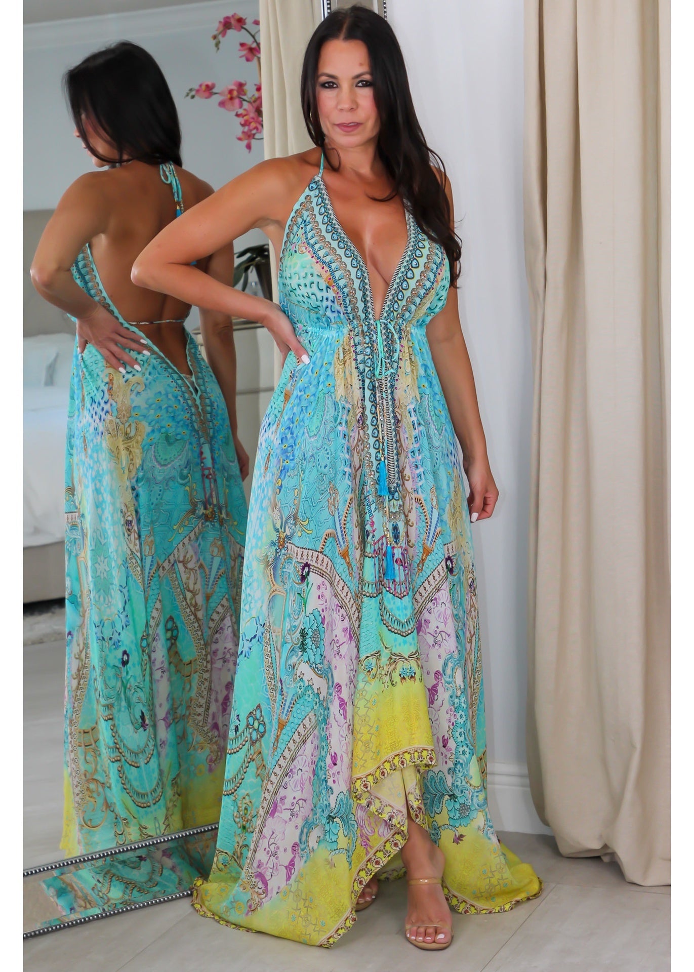 4092 Multi Color Stone Dress