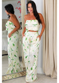 60763 Tube Crop Top &  Pants Set