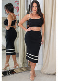 6178 Sweater Knit Cami Top Skirt Set