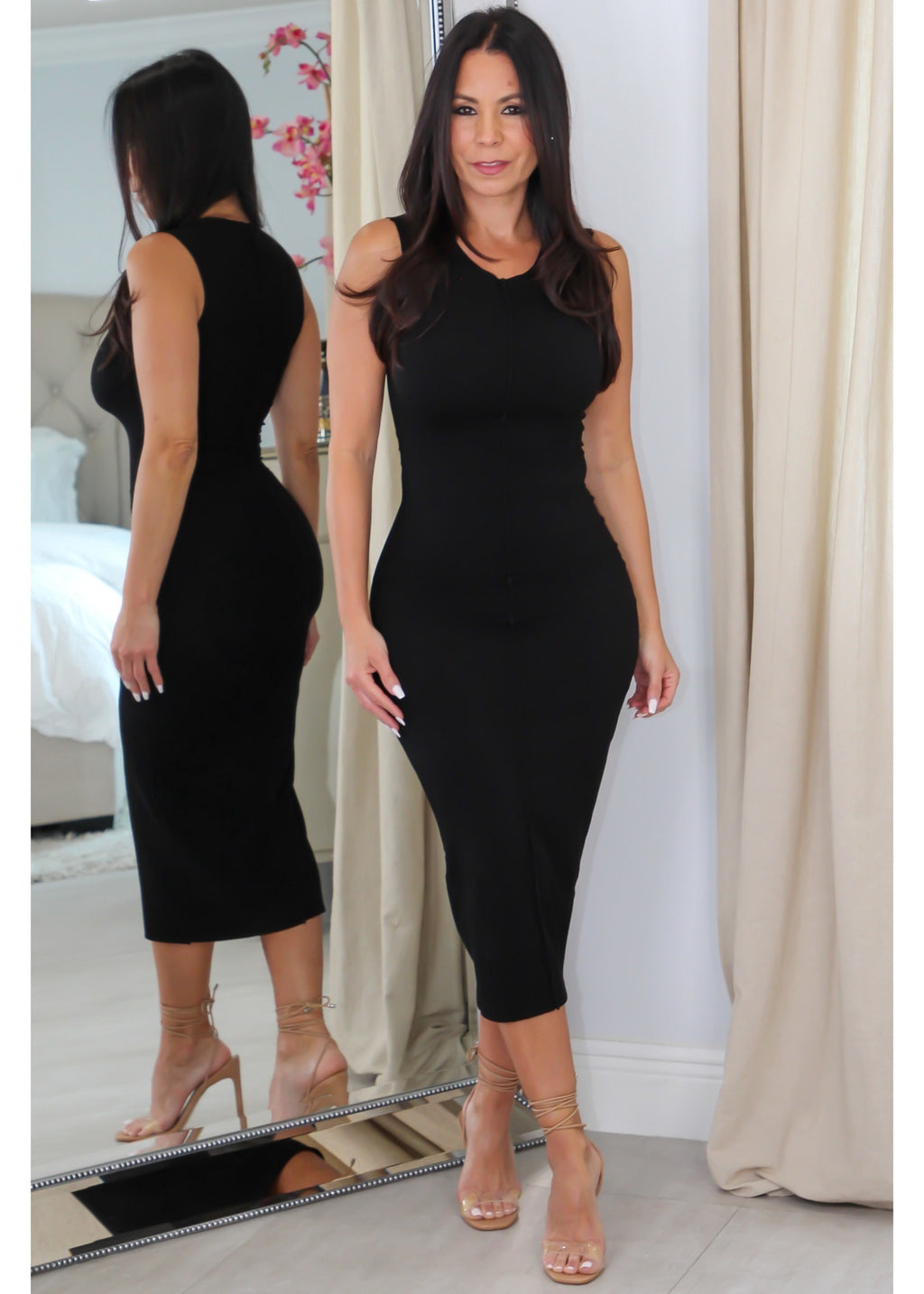 6750 Sleeveless Midi Dress