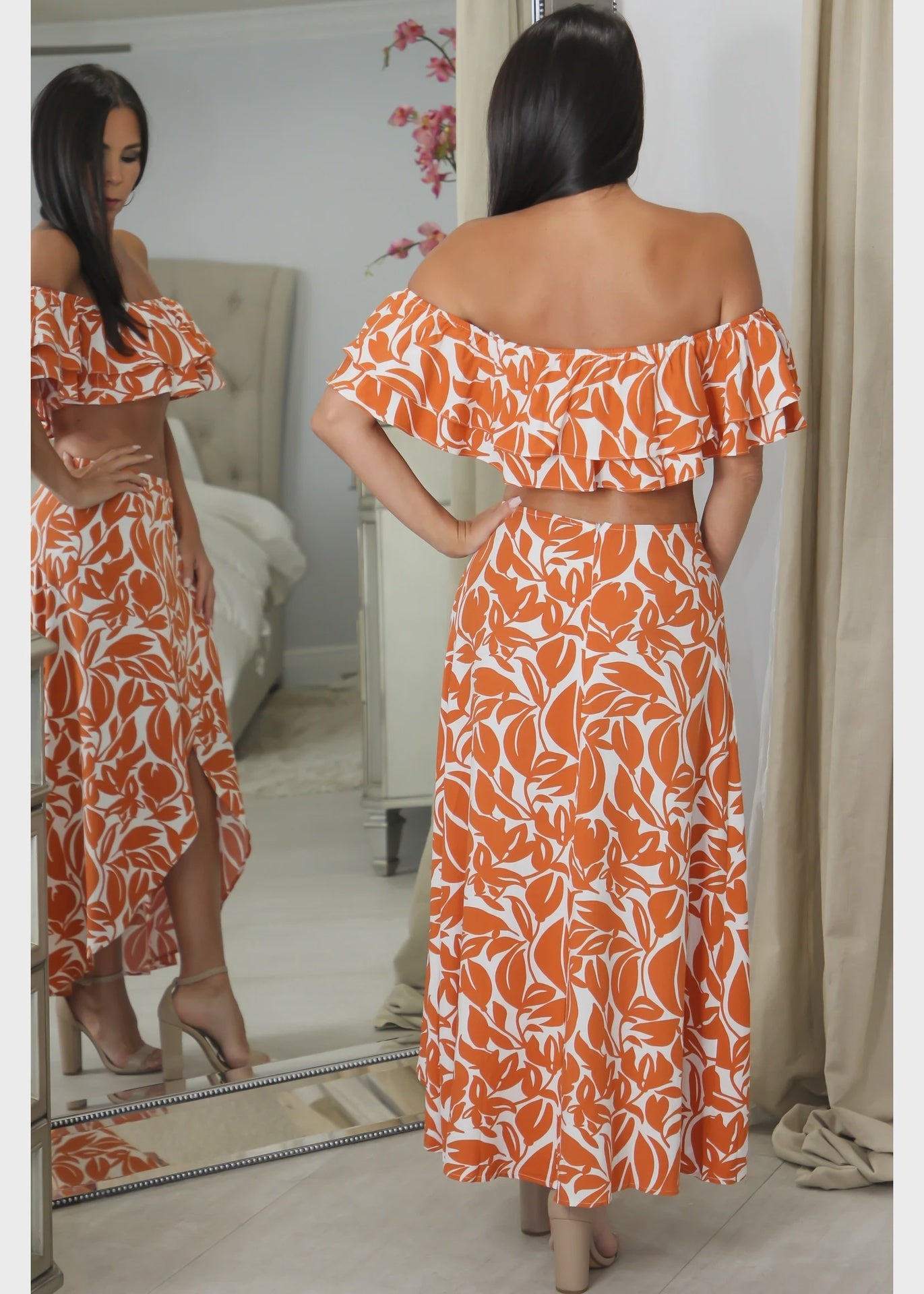 17185 Honey Ginger Skirt Set