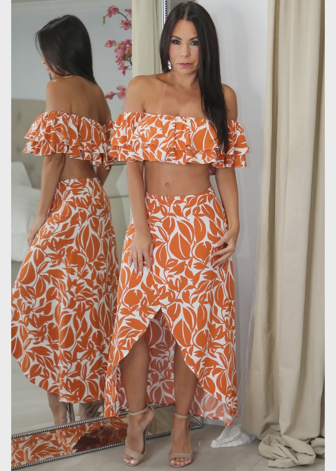 17185 Honey Ginger Skirt Set