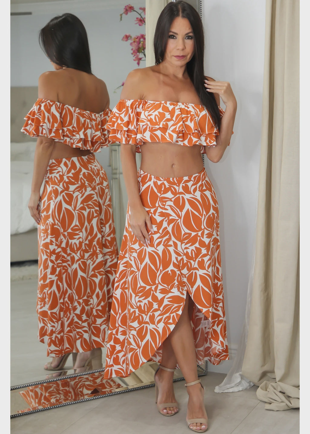 17185 Honey Ginger Skirt Set