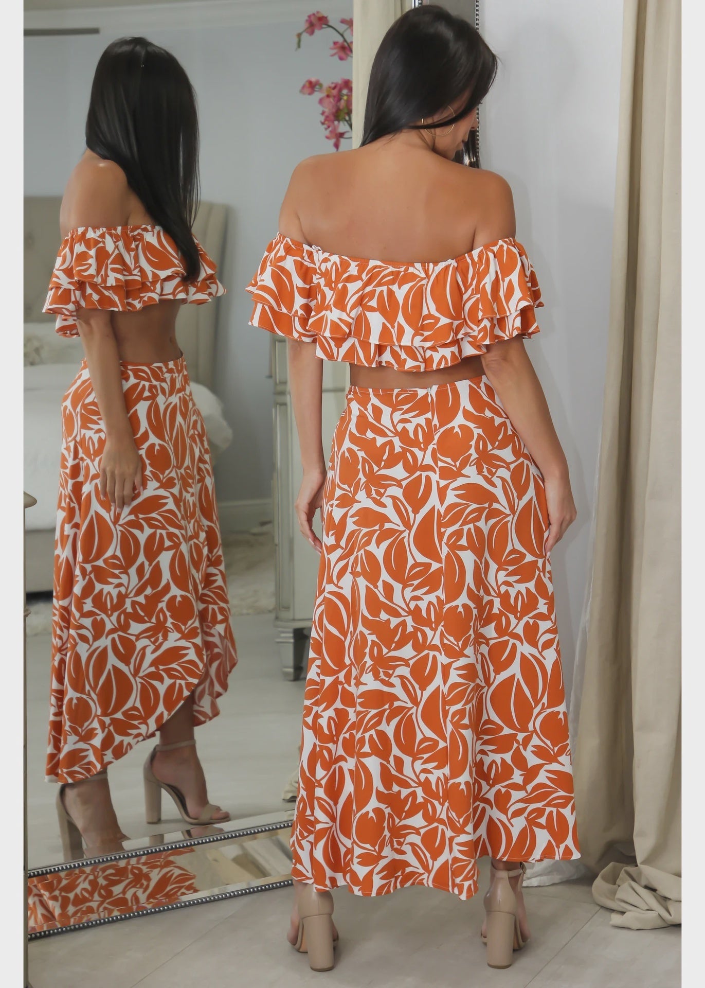 17185 Honey Ginger Skirt Set