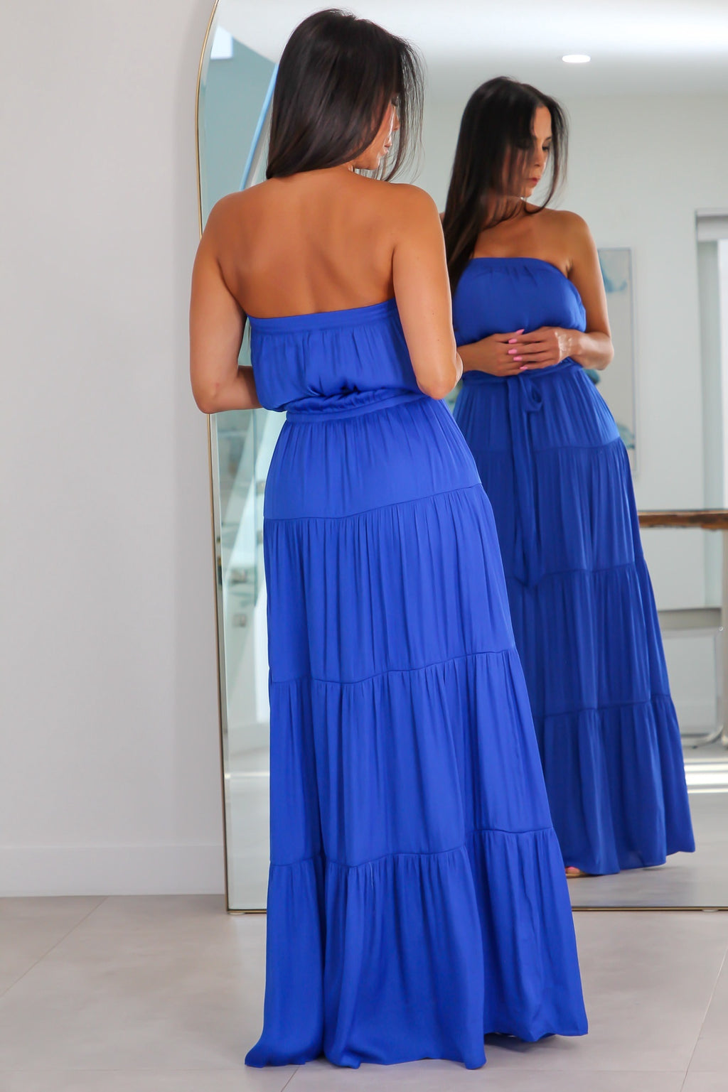 115893 Maxi Tiered Tube Dress