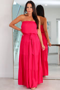 115893 Maxi Tiered Tube Dress