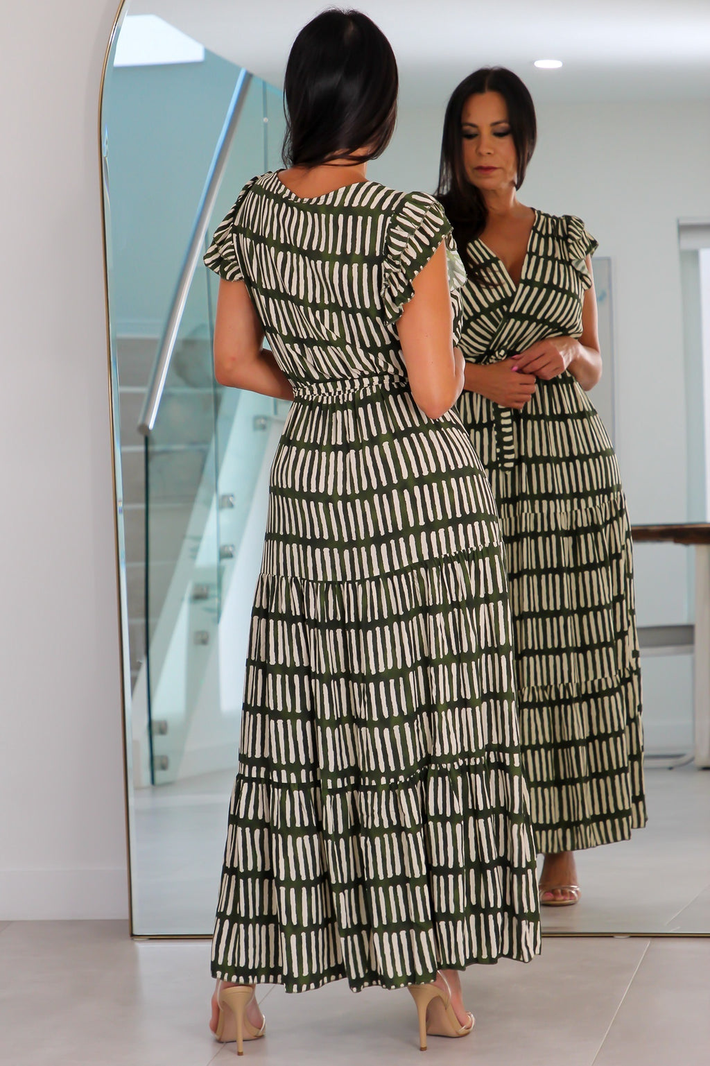 11605 V-Front Maxi Dress