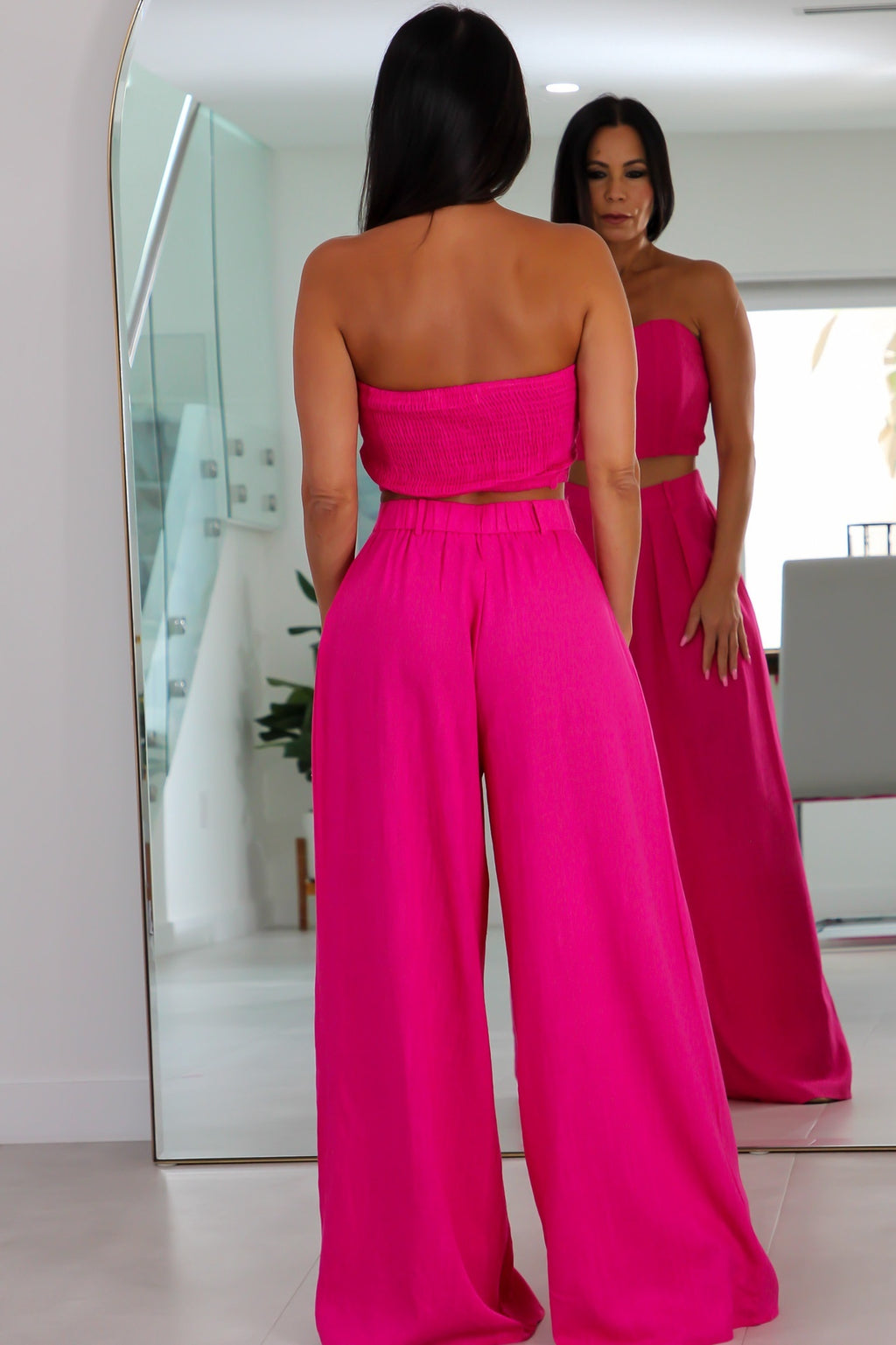 32007 Corset Linen Pant Set