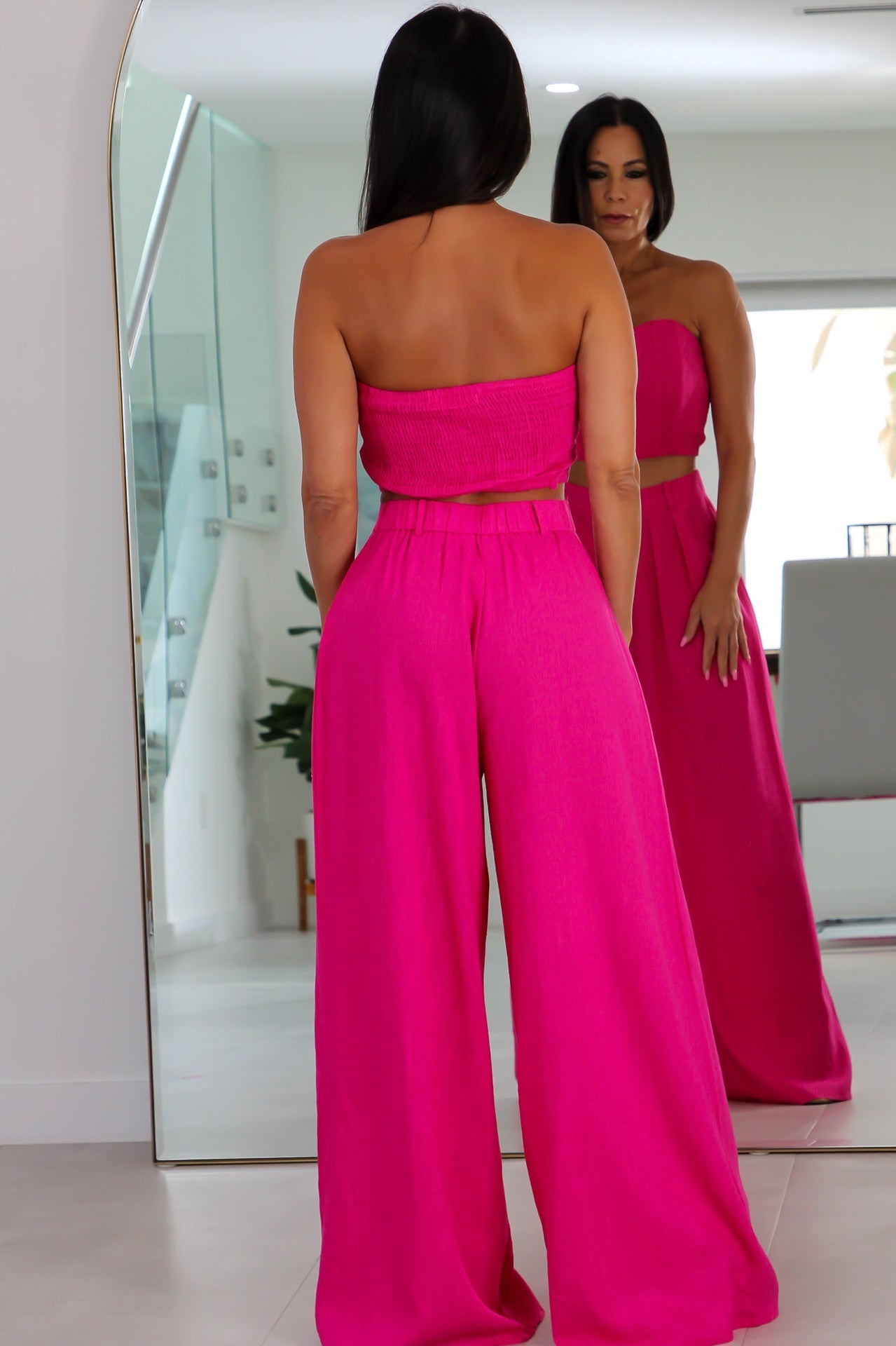 32007 Corset Linen Pant Set