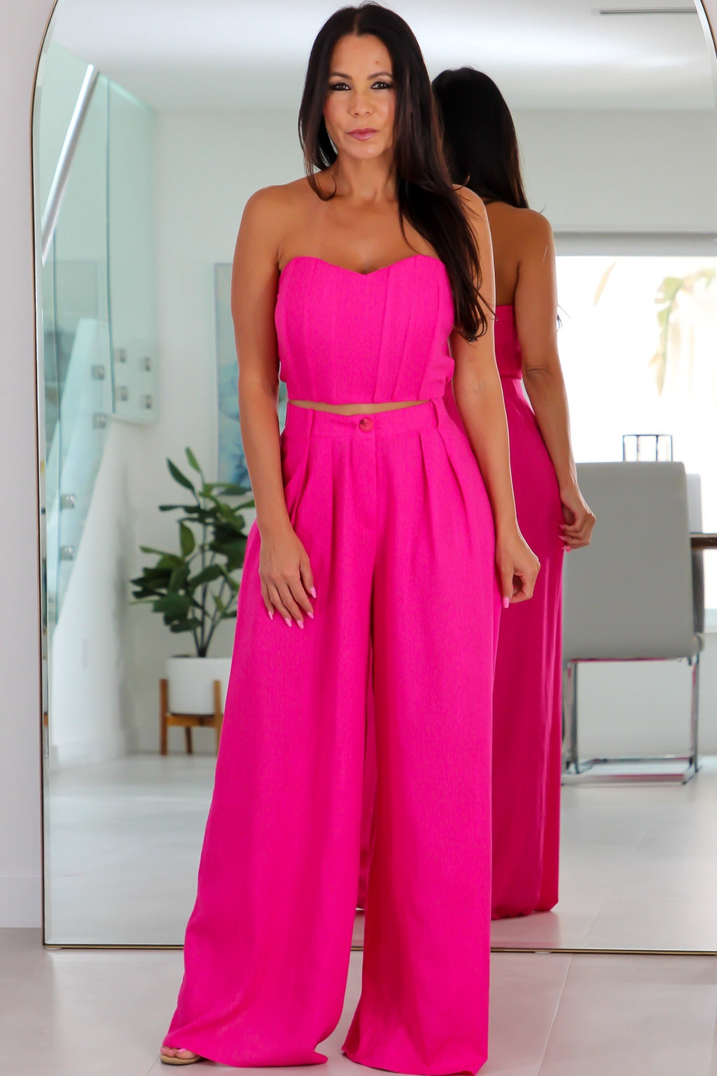 32007 Corset Linen Pant Set