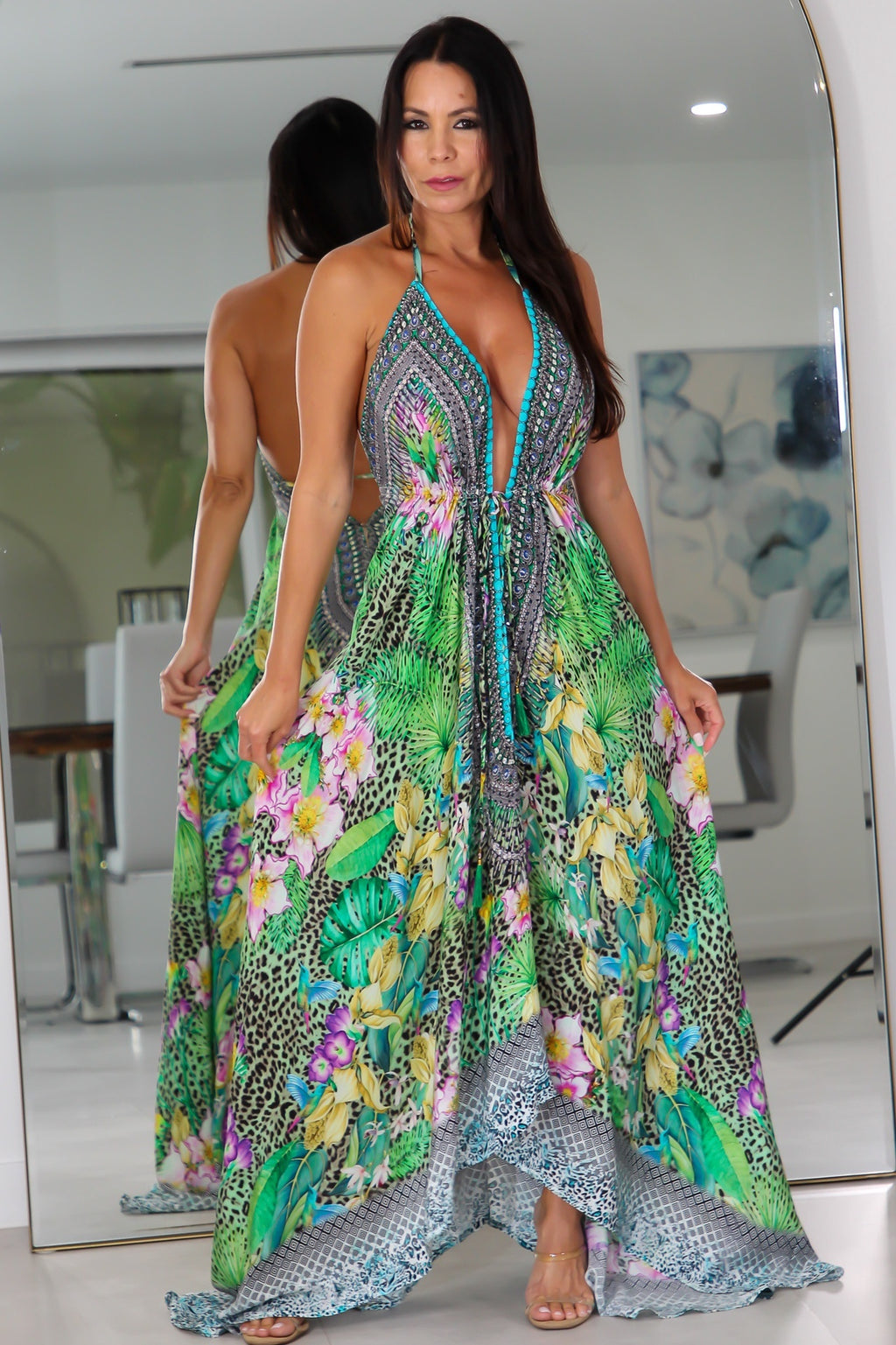 4025 Multi Color Stone Dress