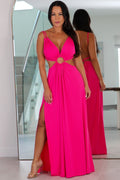 2021 Open Back Sleeveless Cut Out Maxi Dress