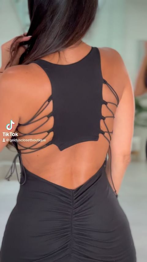 4047 Open Back Midi Dress