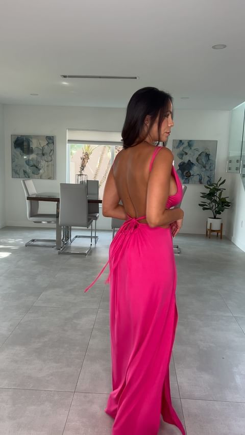 2021 Open Back Sleeveless Cut Out Maxi Dress