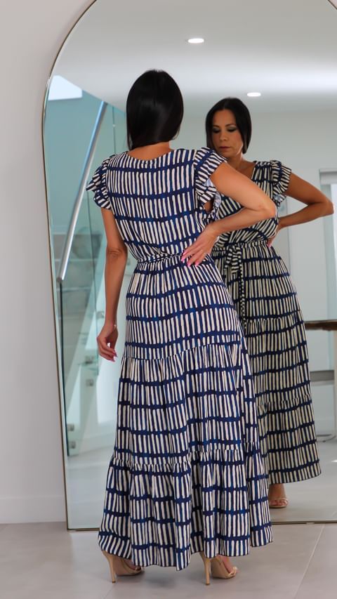 11605 V-Front Maxi Dress
