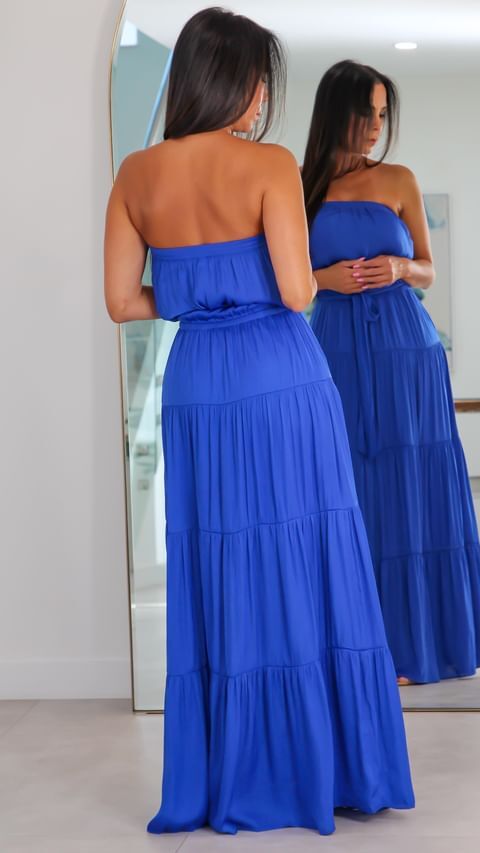 115893 Maxi Tiered Tube Dress