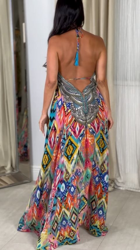 4087 Multi Color Stone Dress