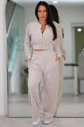 167931 Velour Bomber Jacket Pant Set