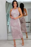 2195 Lilac Tie Dye Midi Dress
