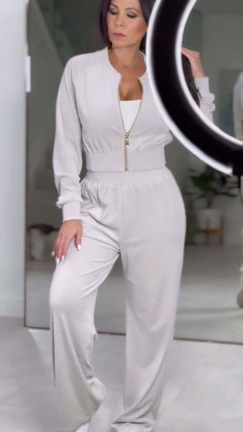 167931 Velour Bomber Jacket Pant Set