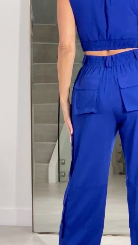 31011 Solid Color Matching Pants Set