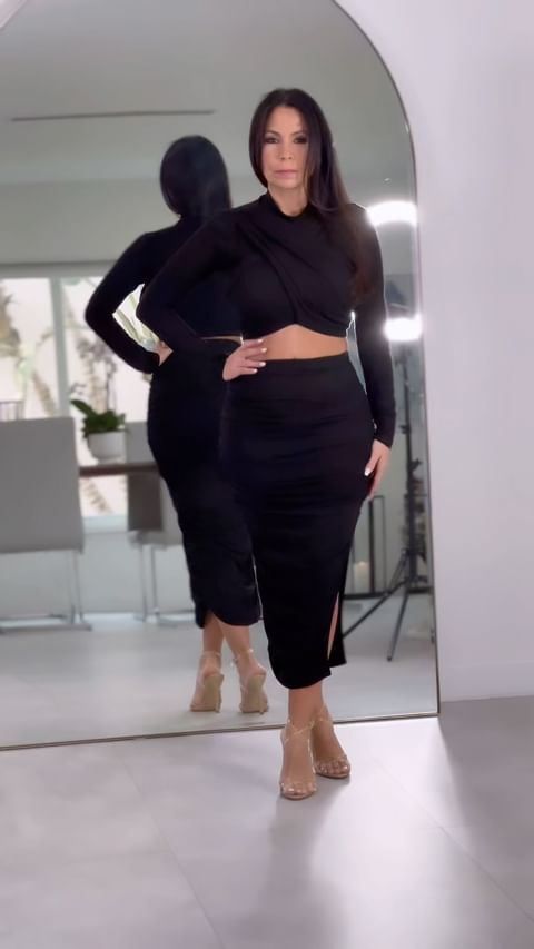 16265 Black Skirt Set