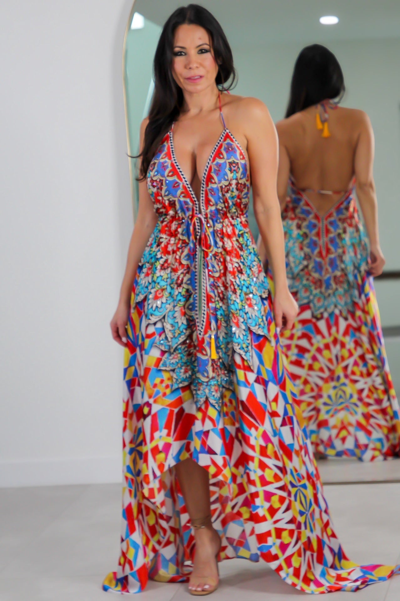 8020 Multi Color Stone Dress