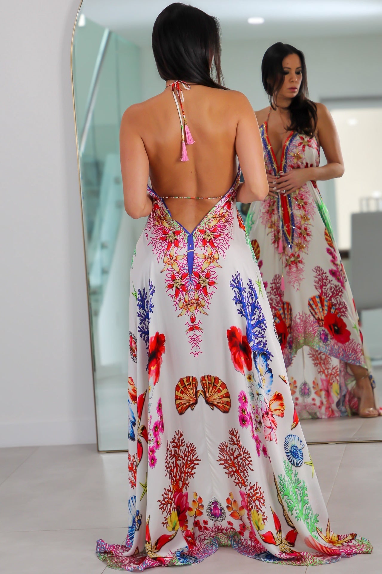 8021 Multi Color Stone Dress