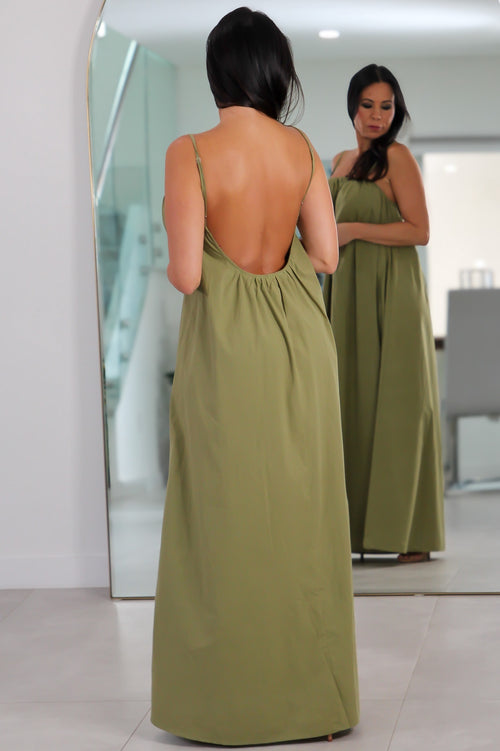 051 SPGT Long Dress With Deep Back