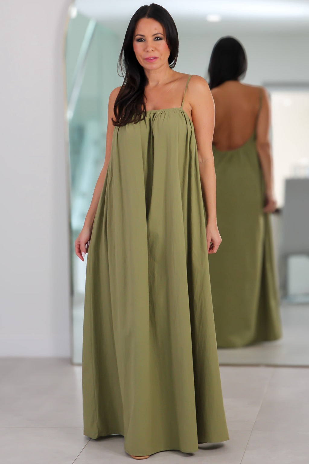 051 SPGT Long Dress With Deep Back