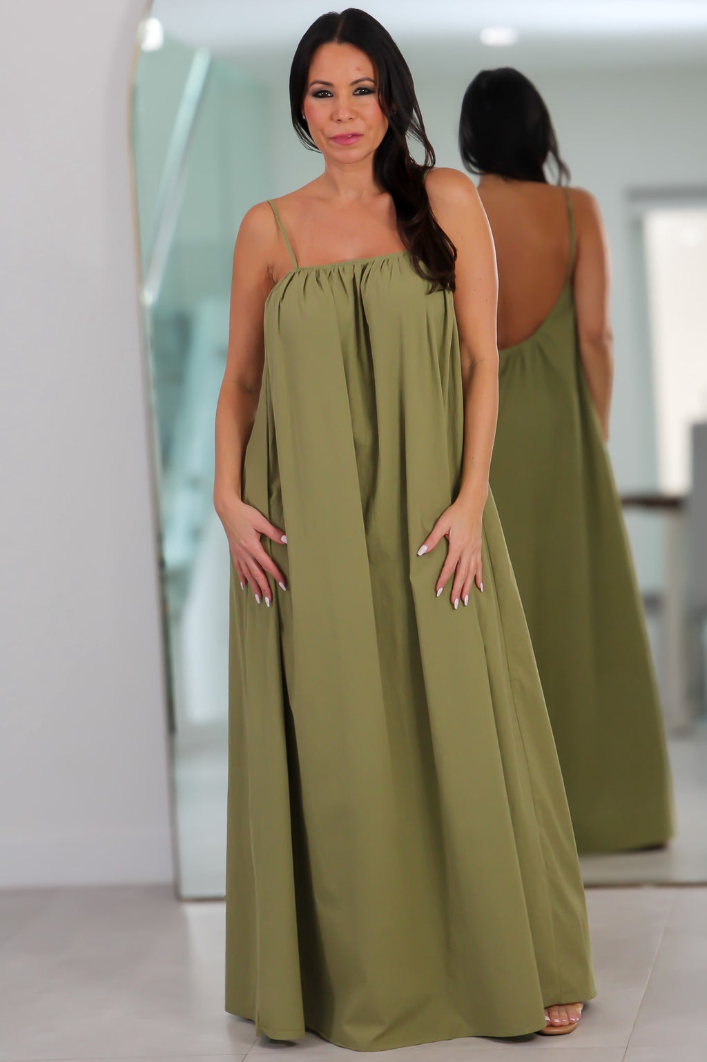 051 SPGT Long Dress With Deep Back