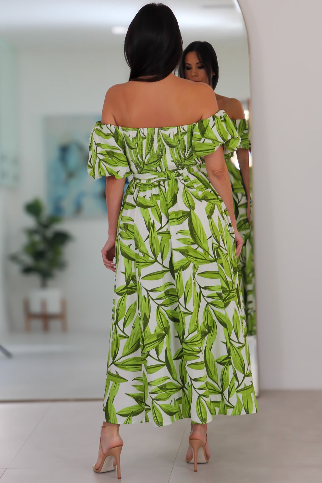 20678 Printed Woven Midi Dress