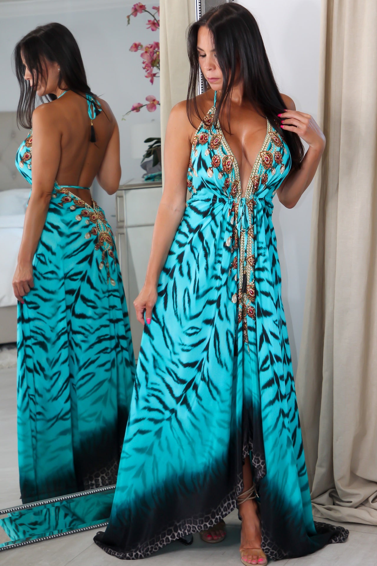 2100 Multi Color Stone Dress