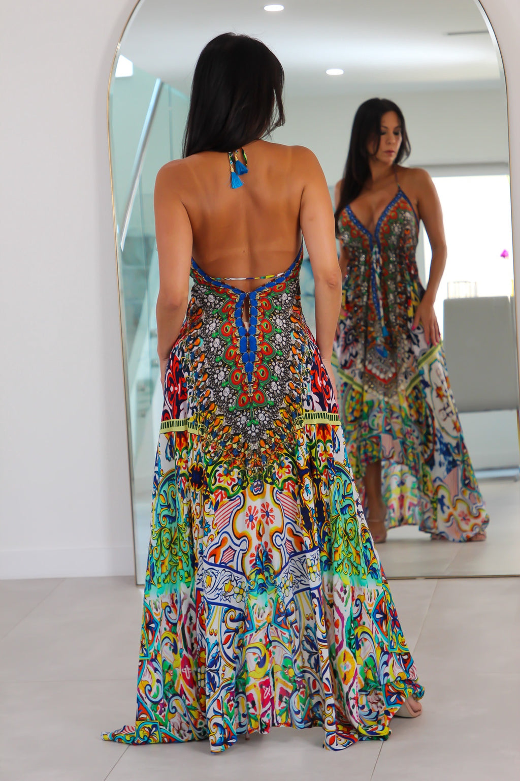 9002 Multi Color Stone Dress