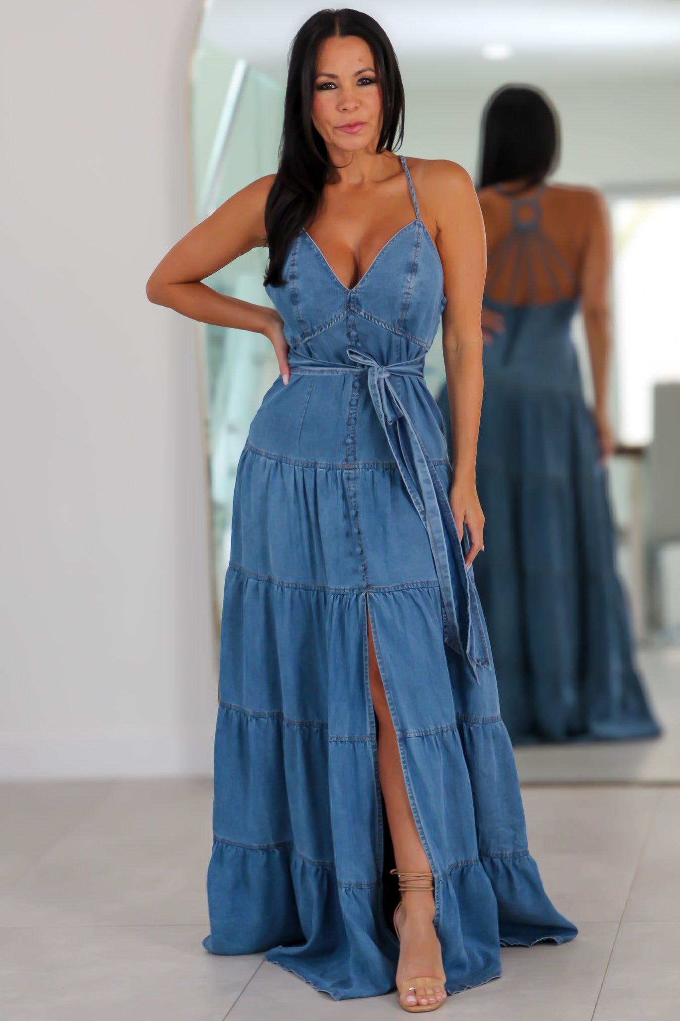 359623 Denim Dream Maxi Dress