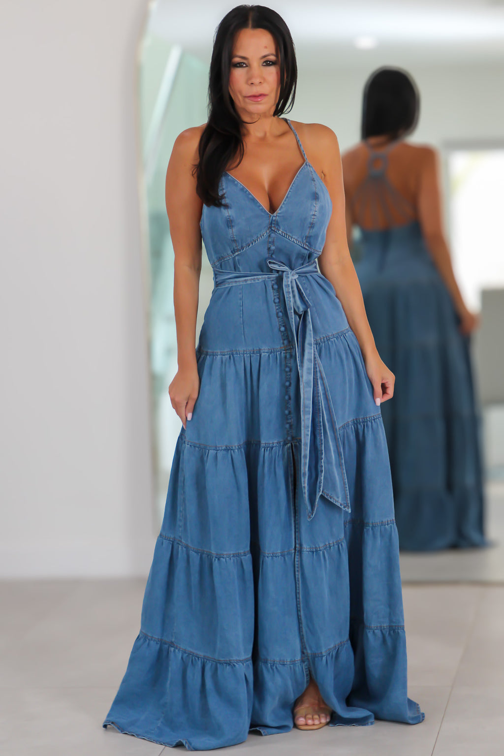 359623 Denim Dream Maxi Dress