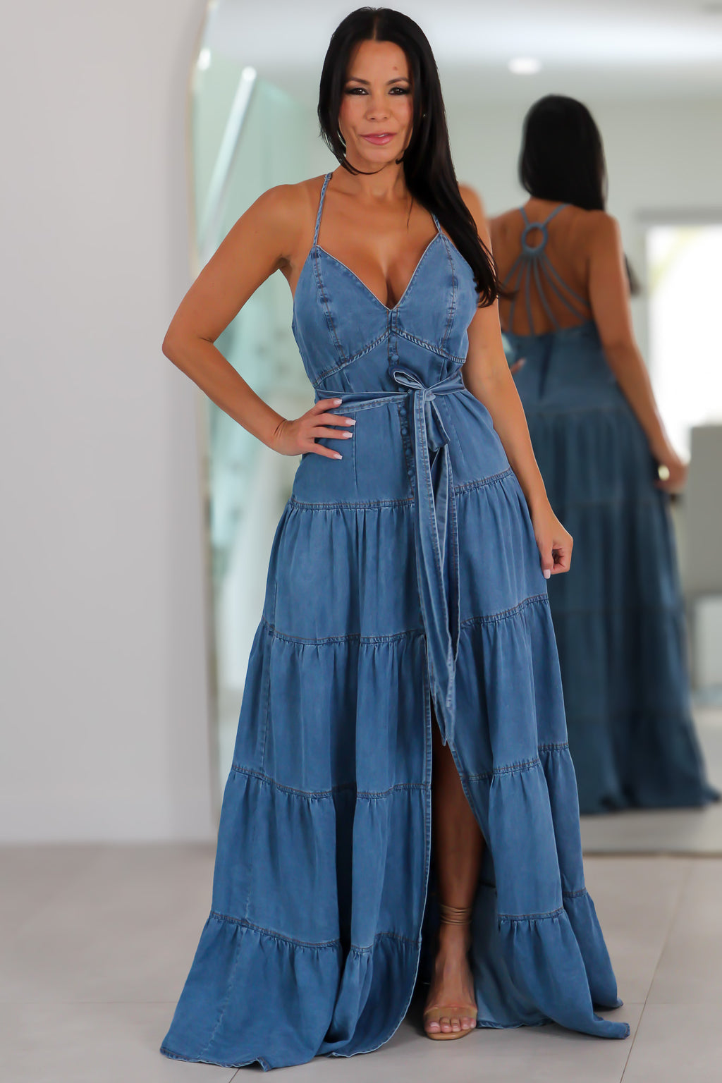 359623 Denim Dream Maxi Dress